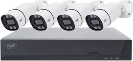 PNI House IPMAX POE 8 vaizdo stebėjimo sistemos komplektas, NVR su 4 kameromis ir PNI SafeHouse 1TB HDD