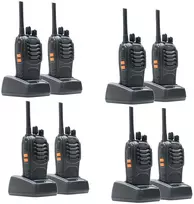 8 nešiojamų radijo stotelių rinkinys PNI PMR R40 PRO, komplekte yra baterijos, įkrovikliai ir ausinės