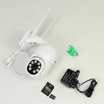 PNI IP840 belaidė vaizdo stebėjimo kamera + PNI 128GB WiFi kortelė, PTZ, 8MP 4K, micro SD lizdas, autonominė, AI funkcijos, ONVIF, ICSee programėlė
