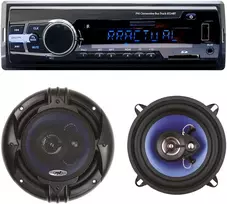 Automobilinis MP3 grotuvas PNI Clementine 8524BT 4x45W + koaksialiniai automobiliniai garsiakalbiai PNI HiFi650, 120W, 16.5 cm