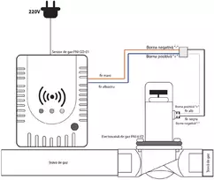 Dujų jutiklio komplektas PNI GD-01 ir PNI V-02 solenoidas, kodas 2014172