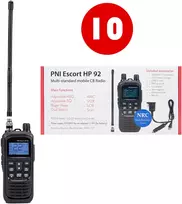Dėžutė 10 vnt. PNI Escort HP 92 daugiastandartinė nešiojama CB radijo stotelė, 4W, AM-FM, NRC, Dual Watch, Roger Beep, reguliuojamas ASQ SQ, VOX, 12V-24V