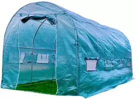 PNI SG500 sodo šiltnamis, dydis 457 * 210 * 210 cm, tvirta plieninė konstrukcija, langai su tinkleliais nuo uodų, užtrauktukas