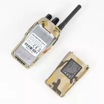 8 vnt. PNI PMR R40 CAMO 0.5W nešiojamų radijo stotelių rinkinys, 16 PMR kanalų, Li-Ion 1200mAh baterija, su įkrovikliais ir ausinėmis