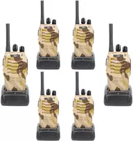PNI PMR R40 CAMO 0,5W nešiojamų radijo stotelių rinkinys, 16 kanalų, 50 CTCSS ir 104 DCS tonai, ASQ, TOT, monitorius, 6 vienetų komplektas