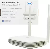 Belaidis NVR PNI House WIFI800, 8 kanalų 5MP ir 4 kanalų 4K (8MP), balso pranešimas