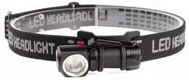 PNI Adventure F75 priekinis žibintuvėlis su 6W, 600 lm LED, aliuminis, su baterija ir USB magnetiniu įkrovikliu