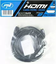 PNI H1000 didelės spartos 1.4V HDMI laidas, kištukinis, Ethernet, paauksuotas, 10m