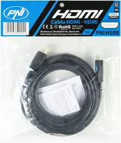 PNI H500 didelės spartos 1.4V HDMI laidas, kištukinis, Ethernet, paauksuotas, 5m