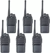 6 nešiojamų radijo stotelių rinkinys PNI PMR R15 0.5W, 16 programuojamų kanalų, 16 PMR ir 50 CTCSS bei 104 DCS tonų, ASQ, TOT, monitorius, programuojamas, 1200mAh baterija