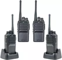 4 nešiojamų radijo stotelių rinkinys PNI PMR R15 0.5W, 16 programuojamų kanalų, 16 PMR ir 50 CTCSS bei 104 DCS tonų, ASQ, TOT, monitorius, programuojamas, 1200mAh baterija