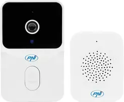PNI Safe House IDB12 vaizdo durų skambutis, WiFi, naktinis matymas, IP54, integruota baterija, valdymas per Tuya programėlę