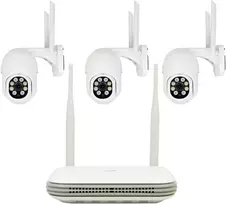 PNI House WiFi800 belaidžio vaizdo stebėjimo rinkinys su NVR įrašymo įrenginiu ir 3 lauko kameromis PNI IP840, 8MP, 4K, IP65