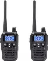 2 nešiojamų radijo stotelių rinkinys PNI PMR R45 PRO 446MHz, 0.5W, 99 programuojami kanalai, 16 PMR, VOX, TOT, BCL, nuskaitymas, Roger Beep