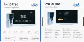 PNI DF780 vaizdo domofonas su 1 monitoriumi, 7 colių 1080p jutikliniu ekranu, kortelės lizdu, IP65, palaiko nuoseklųjį 4 monitorių, 2 išorinių blokų ir 2 vaizdo stebėjimo kamerų prijungimą