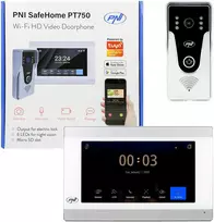 Išmanioji vaizdo telefonspynė PNI SafeHome PT750 WiFi, Full HD 2MP 1080P raiška, P2P, vidaus monitorius, skirta „Tuya Smart“ programėlė, integracija į scenarijus ir išmaniąsias automatizacijas su kitais suderinamais „Tuya“ produktais