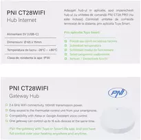 PNI CT28WIFI interneto šakotuvas, skirtas PNI CT28 valdymo moduliui su 8 grindinio šildymo zonomis