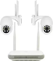 PNI House WiFi800 NVR belaidžio vaizdo stebėjimo rinkinys ir 2 lauko PNI IP840 kameros, 8MP, 4K, IP65