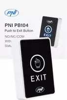 PNI PB104 prieigos jungiklis su lietimui jautriu paviršiumi, paviršinis montavimas, NO/NC/COM, 12V/24V DC, būsenos LED, metalinis, 5 laidai