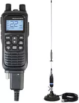 Nešiojama CB radijo stotelė PNI Escort HP 82, daugiastandartė, 4W, 12V, AM-FM ir CB antena PNI S75, 75 cm, su pridedamu magnetu