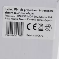 PNI apsauginis skydelis vienfazei saulės energijos sistemai su pertraukikliu