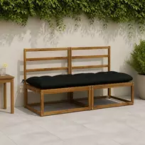 Suoliuko pagalvė VIANEN 100% poliesteris Juoda 180 x 60 x 12 cm