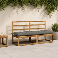 Suoliuko pagalvė VIANEN 100% poliesteris Pilka 180 x 50 x 12 cm