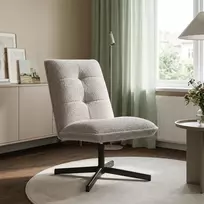 Fotelis Sukamasis krėslas Šviesiai pilka Bouclé