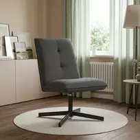 Fotelis Sukamasis krėslas Tamsiai pilka Audinys