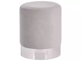 Pufas BRIGITTE, pilkas veliūras