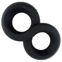 Pulselock Taur - dvigubas varpos ir sėklidžių žiedas (juodas) - 20 mm