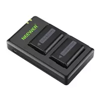 2 vnt. Sony pakeitimo baterijos ir universalus NEEWER NP-FW50 įkroviklis