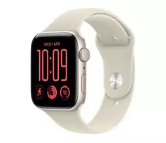 Apple Watch SE 3 GPS 40 mm Starlight aliuminio korpusas su smėlio spalvos sportine apyranke, M/L
