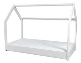 Medinė, skandinaviško stiliaus vaikiška lova + ECO čiužinio komplektas, 160x80 lovos namams, grey