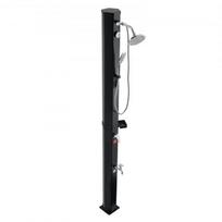 Lauko saulės energija šildomas dušas, 40 l, 205 cm, juodas, PVC