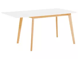 Išskleidžiamas valgomojo stalas MEDIO, baltas, 120/155 × 80 cm