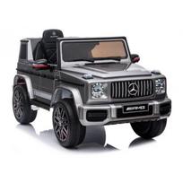 Vienvietis vaikiškas elektromobilis Lean Cars Mercedes G63 AMG, sidabrinis