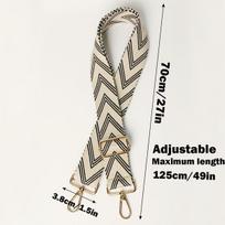 Reguliuojamas nailoninis peties dirželis su sagtimis,  Black Chevron