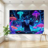 Magiško Grybo Fotografijos Fono Audinys, 51 colių * 59 colių / 130 cm * 150 cm
