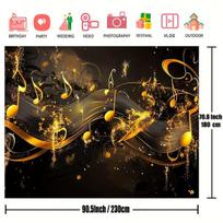 Muzikos natų gobelenas iš poliesterio., 230*180cm/90.5*70.8inch