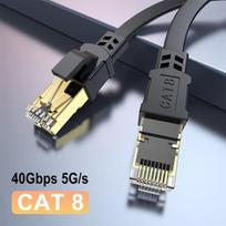 Plokščias Ethernet tinklo kabelis RJ45 40Gbps, 5 m