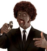 Ruda peruka Afro su barzda ir ūsų ūsais