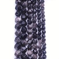Natūralūs obsidiano karoliukai papuošalams gaminti, 10mm/Approximately 37pcs