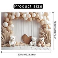 Meškiuko ir Baliono Dekoratyvinė Vėliava, 179.83cm X 234.95cm