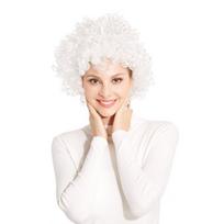Baltas perukas afro