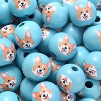 Mediniai karoliukai, Corgi-10pcs