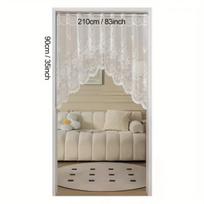 Žavinga Kaimiška Nėrinių Gėlių Užuolaida Virtuvei ir Durims, 1 PC W83*H35in (210*90cm)