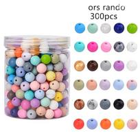 Silikoniniai karoliukai,  E-300pcs Canned 12mm Silicone Beads Random Mixed Colors