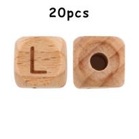 Medinės raidės rinkinys,  20PCS- W01-F-20