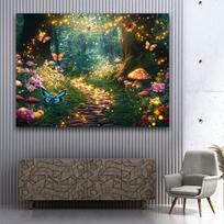 Pasakiškos Girios Fotosienelė su Grybais ir Drugeliais, 230*180cm/90.5*70.8inch